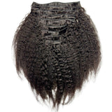 Kinky Straight Clip-In 100% Human Hair Extensions