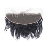 Afro Kinky Curly 13x4 Transparent Lace Human Hair Frontal