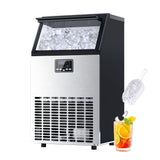 Commercial Ice Maker Machine,120lbs/24H Moon-Shaped Ice Machine with 28 Lbs Storage Capacity Z5845M