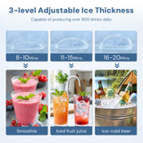 Commercial Ice Maker Machine,120lbs/24H Moon-Shaped Ice Machine with 28 Lbs Storage Capacity Z5845M