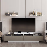Lusi 71" Wide TV Stand for TVs up to 80" with 2 Wall Shelves