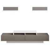 Lusi 71" Wide TV Stand for TVs up to 80" with 2 Wall Shelves