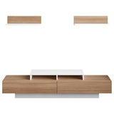 Lusi 71" Wide TV Stand for TVs up to 80" with 2 Wall Shelves