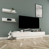 Lusi 71" Wide TV Stand for TVs up to 80" with 2 Wall Shelves
