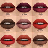 RETRACTABLE MATTE LIP PENCILS with SHEA BUTTER 9 Rich, Smudge‑Resistant Shades