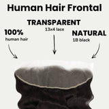 Loose Wave 13x4 Transparent Lace Human Hair Frontal