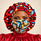 Duma Mbili Kente African Print Bonnets