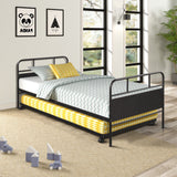 Metal Daybed Platform Bed Frame with Trundle