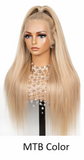 Black HD Invisible Transparent 24' Lace Front Wigs Glueless Lace Brazilian Human Hair Pre-Plucked Wigs With Bleached Knots