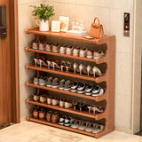 5/6 Tier Bamboo Shoe Rack Organizer Wooden Shelf Entryway Space Saving