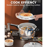 10QT Aluminum Pressure Cooker Canner w/ Rack Gas Induction Compatible