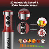 5-in-1 Handheld Stick Blender Immersion Mixer Whisk Chopper Kitchen Set