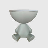 Bear Side Table with Storage – Modern Animal Shaped Nightstand End Table for Bedroom Living Room Patio