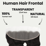 Malaysian Body Wave 13x4 Transparent Lace Human Hair Frontal