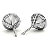 4.00 CTW Lab Grown Diamond Bezel Martini Stud Earrings in 14K White or Yellow Gold