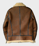 Men’s Brown B3 Shearling Aviator Leather Jacket