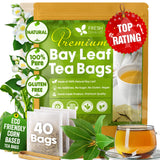 Premium Dried Bay Leaves, Tea Bags, Powder, Bay Leaves Spice, Whole Nice Leaves, Wildcrafted, Fresh Harvested, Bay Leaves For Cooking, Sugar-Free, Gluten Free, Caffeine Free, Vegan