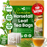 Premium Horsetail Leaf Tea Bags, 100% Natural & Pure from Horsetail Loose Leaves Herbal Tea. No Sugar, No Caffeine, No Gluten, Vegan.