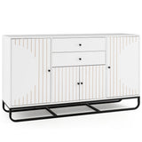 Modern Buffet Sideboard Cabinet with 2 Drawers & Adjustable Shelves