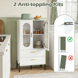 Modern Sideboard Buffet Cabinet with Fluted Doors