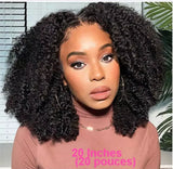 Mongolian Kinky Curly Human Hair Wig | 13x4 Lace Front or 4x4 Closure