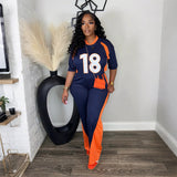 Women Half Sleeve Top with Slim Fit Trousers Casual Two Piece Set