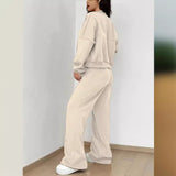 Spring Autumn Two Piece Set Trendy Cardigan Zipper Slim Fit Elastic for Women