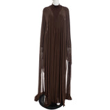 Women Clothing Pullover Backless Long Sleeves Ribbon Dress Mesh Long Wrap Slim Fit Two Piece Sets