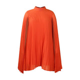 Women Clothing Graceful Fashionable Chiffon Pullover Cloak Batwing-Sleeved Large Size Dress