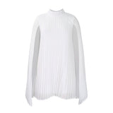 Women Clothing Graceful Fashionable Chiffon Pullover Cloak Batwing-Sleeved Large Size Dress