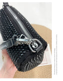 New Arrival Trendy Rhinestone Small Square Bag | Full Diamond Underarm Bag & Women's Chain Shoulder Crossbody Small Handbag (Japanese & Korean Style)