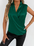Women Clothing Summer Satin Shirt Women Light Luxury Satin Artificial Silk Shirt Sexy Top