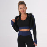 Seamless Yoga Clothes Women Summer Exercise Workout Outfit Tight Quick Drying Waist Tight Yoga Clothes Three Piece Set