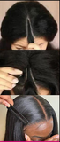 V Part Wig | Glueless Natural Straight Peruvian Human Hair for Easy Wear