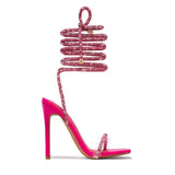 Summer Casual Comfortable Lace-up Roman Pointed Stiletto Heel Women High Heel Sandals