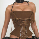 Advanced Design Sexy Boning Corset Lace up Corset Sexy Corset Tube Top