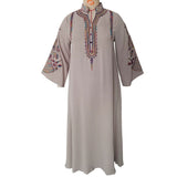 Ethnic Embroidered Pullover Dress Loose Robe Rope Embroidery Craft Women Clothing
