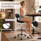 Drafting Chair with Adjustable Height & Footring