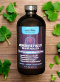 Organic Memory & Focus Herbal Tonic – Bacopa, Ginkgo Biloba, Guarana | Natural Brain Health & Mental Clarity Support