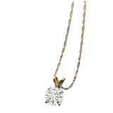 1.00 CTW Lab-Grown Round Diamond Solitaire Pendant in Solid 14K Gold – F Color, VS Clarity, AGI Certified