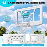 Pool Basketball Hoop Set with 2 Balls and Pump