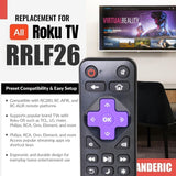 Anderic RRLF26 (No Programming Needed) Replacement Remote Control for most Roku TVs such as ONN, Hisense, Philips, TCL, Hiro