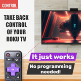 [3-PACK] Anderic RRLF26 (No Programming Needed) Replacement Remote Control for most Roku TVs such as ONN, Hisense, Philips, TCL, Hiro