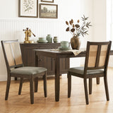 Rattan Dining Chairs Set of 2 with Curved Backrest