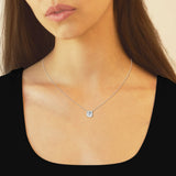 3.00 ct Lab Grown Round Diamond Floating Solitaire Pendant in 14K White or Yellow Gold – AGI Certified