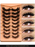 Cat Eyelashes Fluffy 3D Mink Eyelashes Natural Look False Lashes for Daily Party Wedding Lightweigh Reusable Makeup