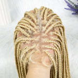 613 Blonde Box Cornrow Braided Wig | HD Full Lace Knotless Braids Wig | Synthetic Braiding Wig for Black Women