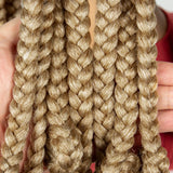 Blonde 12 Inch Synthetic Braided Wigs | Transparent Full Lace Bantu Knotless Box Braids with Baby Hair for Black Women