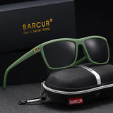 BARCUR Classic Fashionable Men’s Polarized Sports Sunglasses – Durable Lightweight Rectangular Frame UV400 TAC Lenses Comfortable Fit Outdoor Eyewear for Hot Summer Days All Ages and Activities