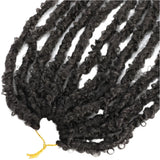 Butterfly Faux Locs Crochet Hair | 12/14" Distressed Goddess Locs | Pre-Looped | 12 Strands/Pack